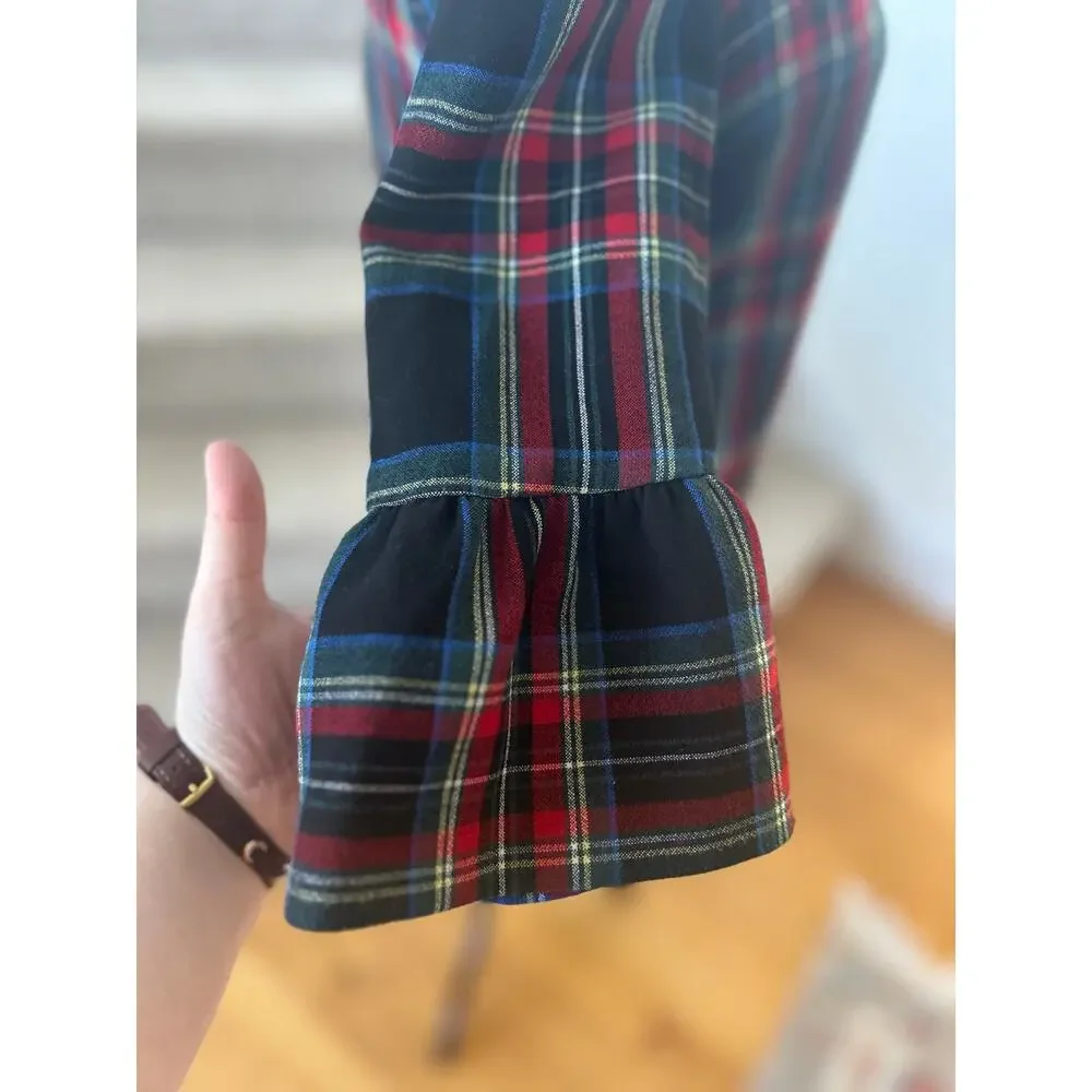 Vineyard Vines Black & Red Christmas Holiday Tartan Shift Dress - Picture 3 of 8